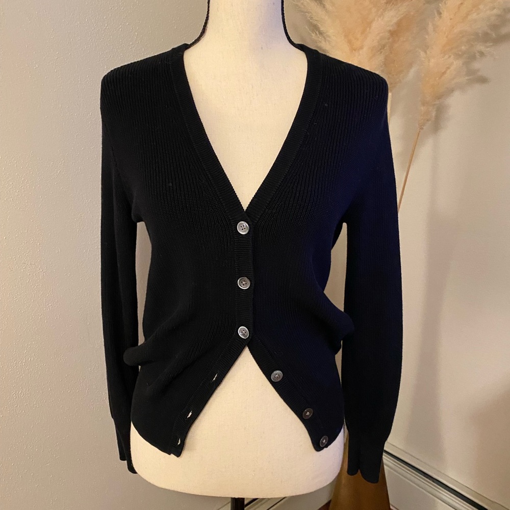 JCREW black button down cardigan
